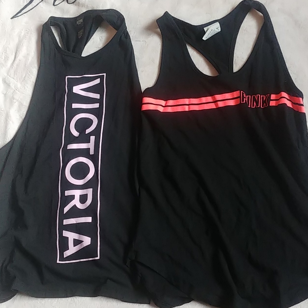 2 victoria secret /pink tanks xs
